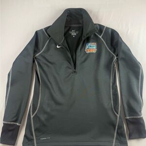Nike Black and Gray Therma-Fit Quarter-Zip Pullover with Final Four Patching u